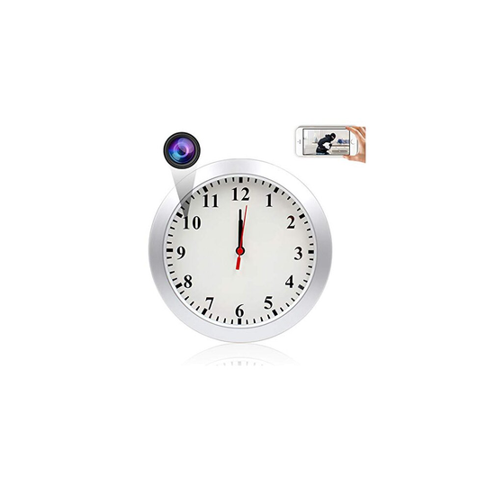 Monkaim HD 1080P WiFi Spy Camera Wall Clock Hidden Camera with Motion Detection, Security for Home and Office, Nanny Cam/Pet Cam/Wall Clock Cam, R