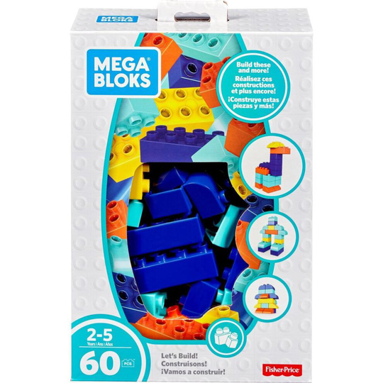 Mega Bloks Let's Build Building Blocks Set 60 Piece