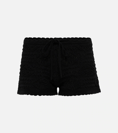 Crochet wool shorts