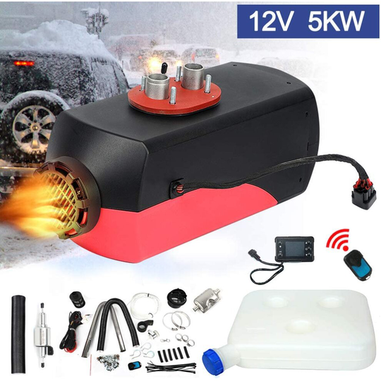 (Red) 12V 5KW Air Diesel Heater LCD Monitor for Car Trucks Bus Boat