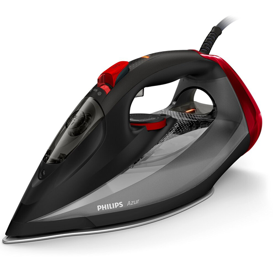 Philips Azur Steam Iron - 250 g Steam Boost - 2600 W - With SteamGlide Soleplate - 2.5 m Power Cord - Water Spray - Steam Boost Black