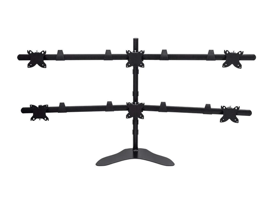 Hex (6) Monitor Free Standing Desk Mount for 15-30 Inch Monitors