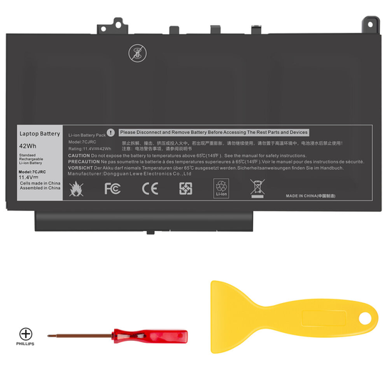 Battery for Dell Latitude E7470 E7270 7470 7270 Series 7CJRC KNM09 0KNM09 21X15 021X15 TX283 0TX283