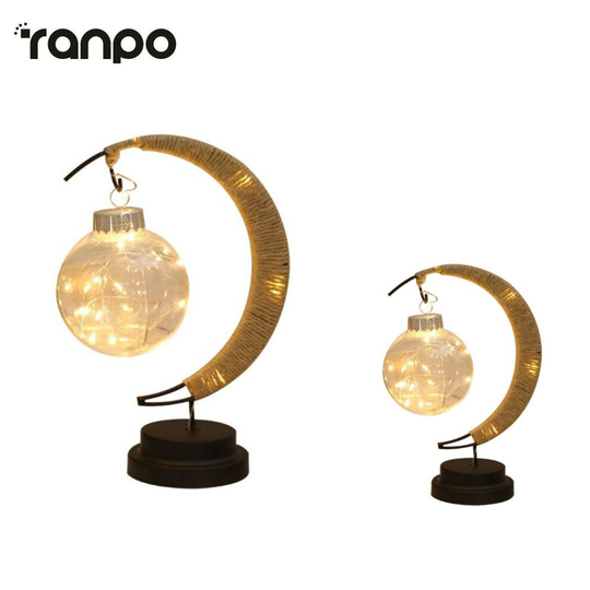 (7 Multicolour) LED Moon Ball Lamp Girl Table Lamp Decorative Lamp Bedroom Small Night Light