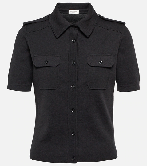 Wool and cotton top