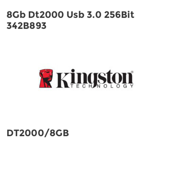 Kingston 8Gb Dt2000 Usb 3.0 256Bit 342B893- you get 2