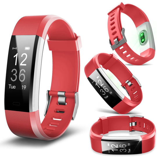 Aquarius Heart Rate Monitoring Fitness Tracker Aq125hr - Red