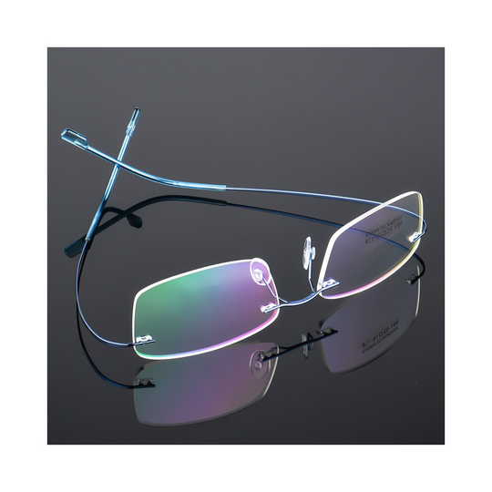 Optical Eyeglasses Memory Titanium Spectacles Frame Rimless