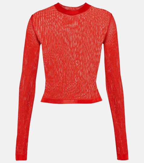 Ribbed-knit logo sweater