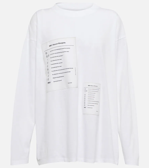 Appliquéd cotton jersey T-shirt