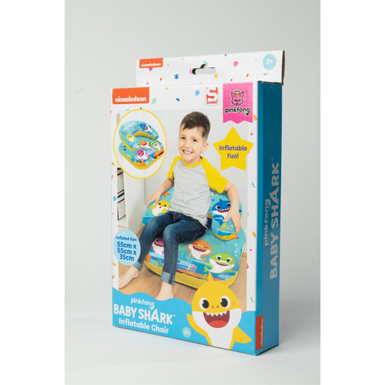 Baby Shark Inflatable Chair Large Kids Childrens Gaming Seat