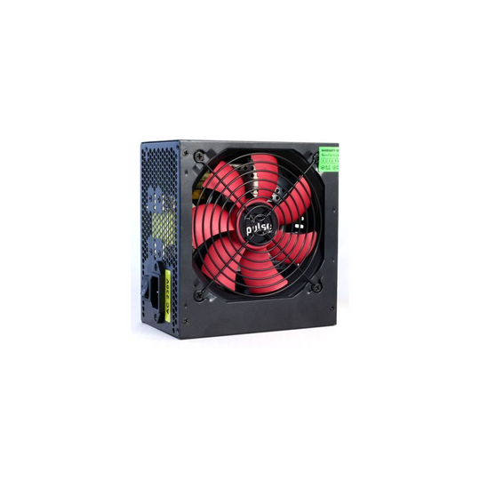 Pulse 650W PSU, ATX 12V, Active PFC, 4 x SATA, PCIe, 120mm Silent Red Fan, Black Casing