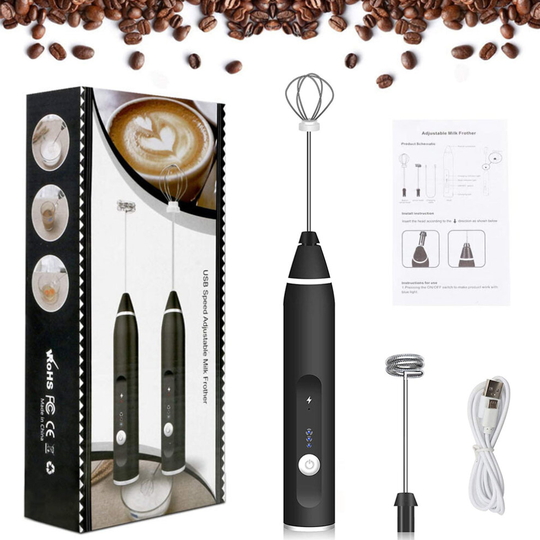 2in1 Wireless Milk Frothers Electric Handheld Blender With USB UK