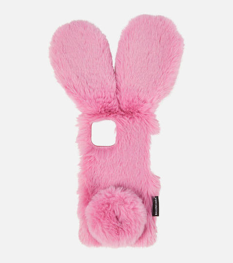 Bunny faux fur phone case