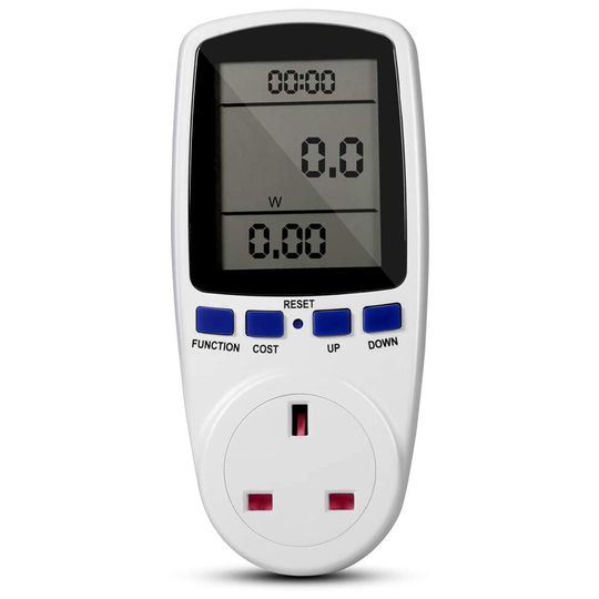 UK Plug in Electricity Power Consumption Meter Energy Monitor Watt Kwh