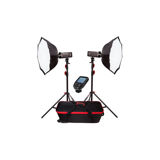 Godox Witstro AD200 Twin Head Portable Flash Lighting Kit for Canon
