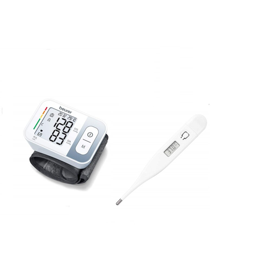 BEURER HEALTHCARE SET. WRIST BLOOD PRESSURE MONITOR WITH DIGITAL THER