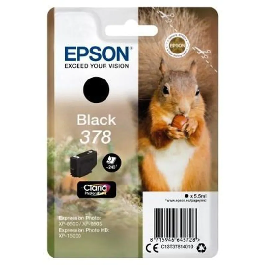 Epson Epson 378 Squirrel Black Standard Capacity Ink Cartridge 5.5ml - C13T37814