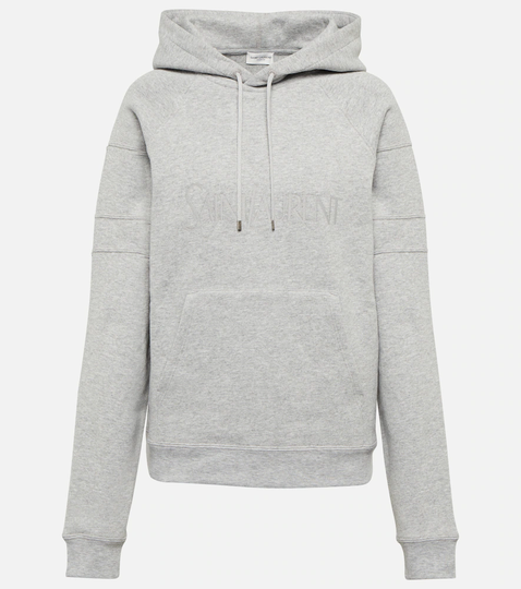 Logo cotton-blend jersey hoodie