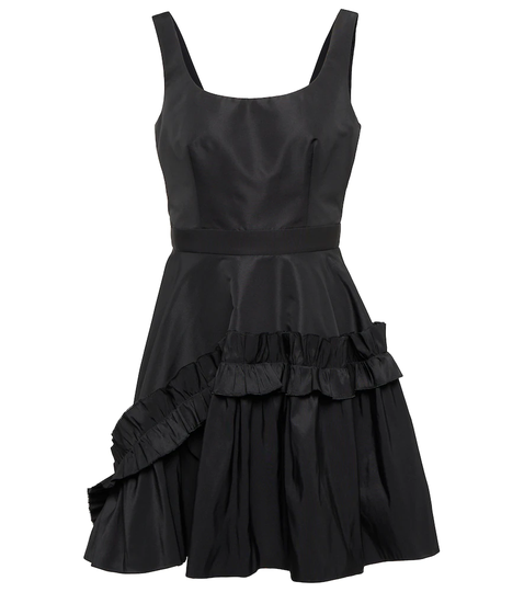 Ruffled polyfaille minidress