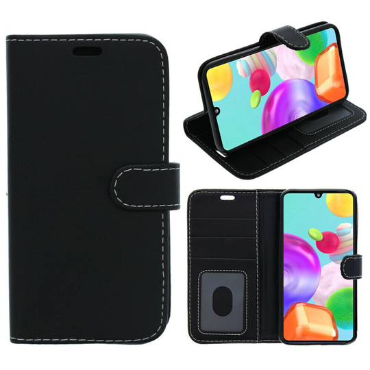(BLACK) Fonejacket For Samsung Galaxy A53 5G Phone Case, Cover, Flip Wallet, Folio, Leather /Gel