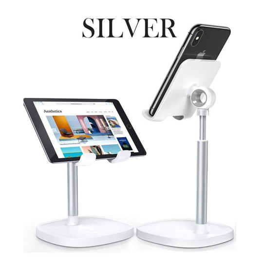 (Silver) Phone Holders & Stands Adjustable Height And Angle Mobile Phone Holder