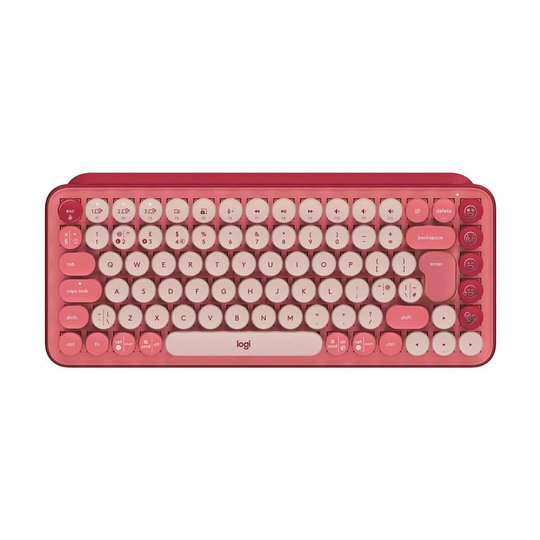 Logitech Emoji POP Keys RF Wireless Bluetooth QWERTY UK English Keyboard Heartbr