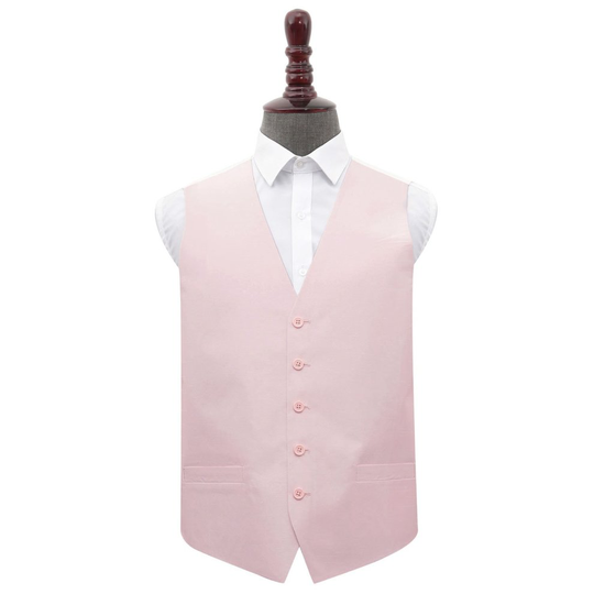 Blush Pink Shantung Wedding Waistcoat 50'