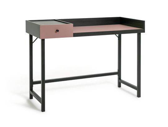 Habitat Margot 1 Drawer Desk - Pink & Black