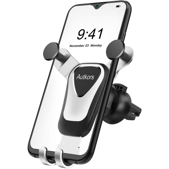 Car Phone Holder, Air Vent Car Phone Mount 360 Degrees Rotation Auto Lock Cell Phone Cradle Compatible for Mobile Phones from 4.7 to 6.5 inches.