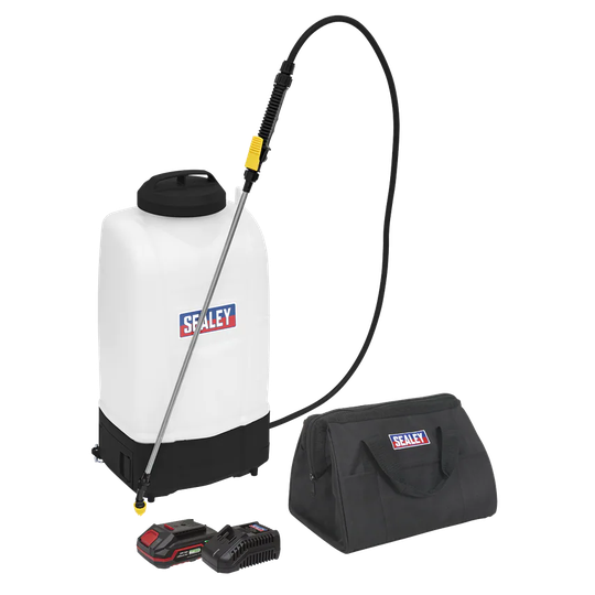Sealey Cordless Garden Backpack Sprayer 15L 20V 2AH SV20 Series