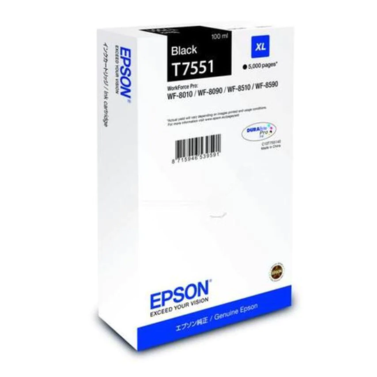 Epson Epson T7551 Inkjet Cartridge High Yield 100ml Page Life 5000pp Black Ref C