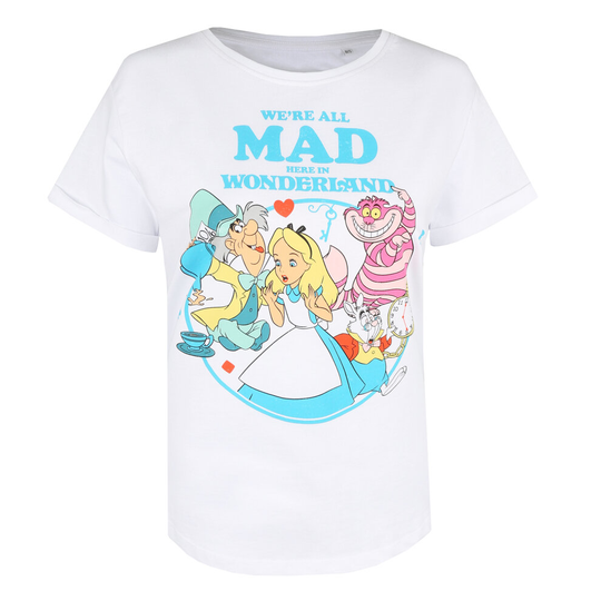 (Large) Disney Ladies - Alice In Wonderland - We're All Mad - T-shirt