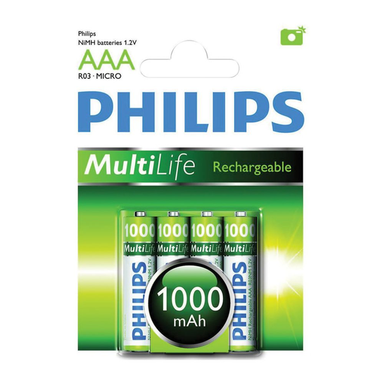 Philips Rechargeable Batteries - Type AAA