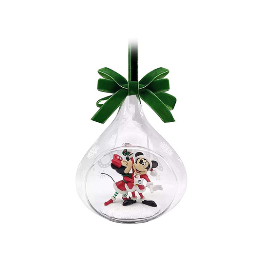 Disney Mickey and Minnie Mouse Glass Drop Sketchbook Ornament 2020