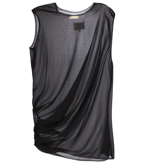 Gathered stretch-silk top
