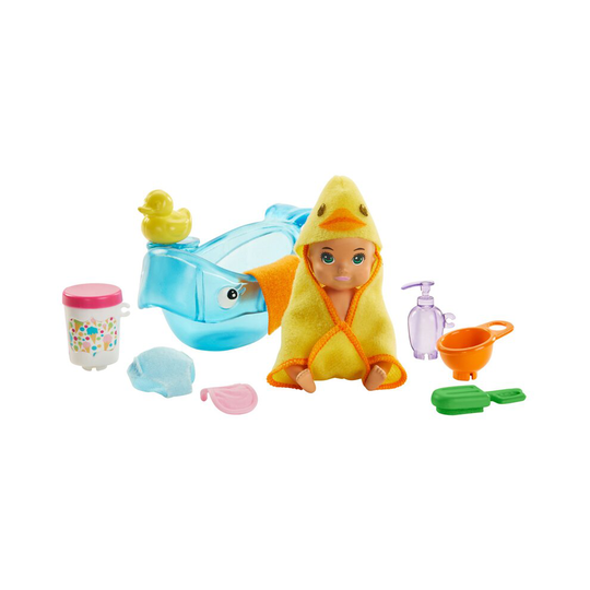 Barbie Skipper Babysitters Playtime Playset & Bobbling Baby Doll