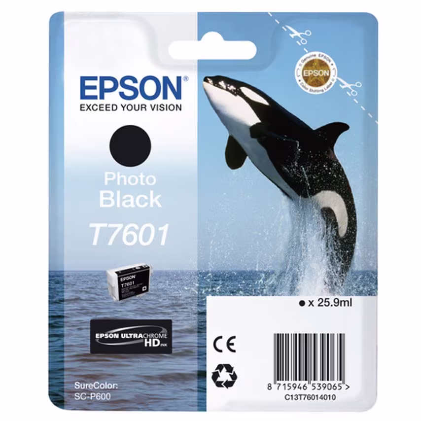 Epson Ink Medium Volume T7601 Photo Black