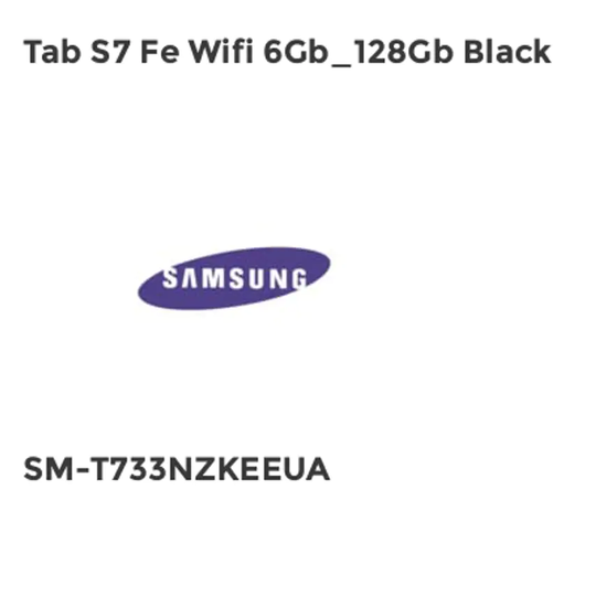 Samsung Tab S7 Fe Wifi 6Gb_128Gb Black