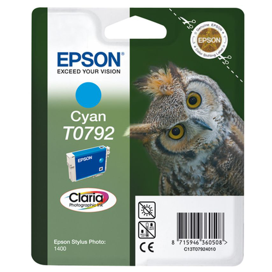 Epson Ink Medium Volume T079 Stylus Photo Cyan Ink Cart