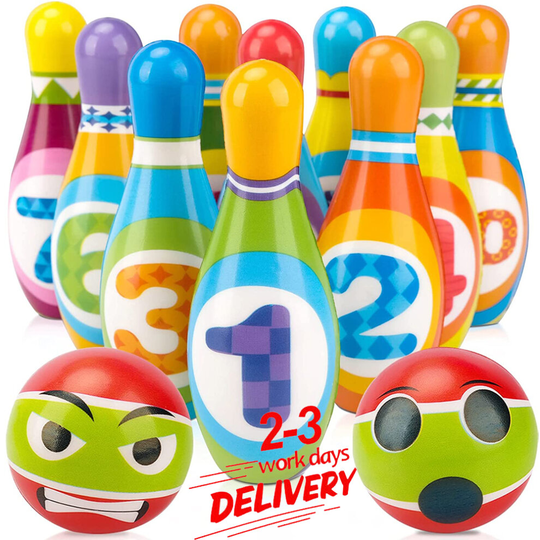 12 Pack Kids Bowling Play Set, Gift Toys for Boys Girls Birthday Gift