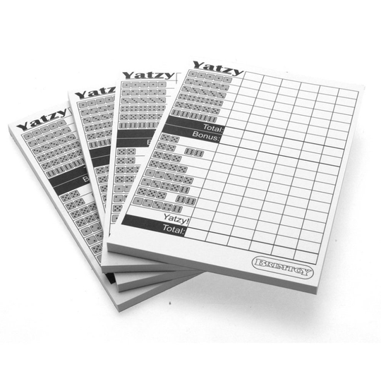 Brimtoy Yatzy Score Sheet Cards x4 Pads (200 Sheets)