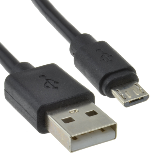 kenable USB 2.0 A To MICRO B Data and Charging 24AWG Cable 1.5m Lead BLACK