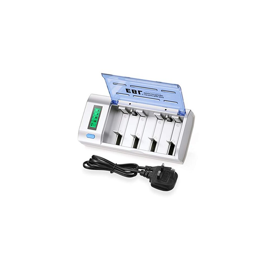 EBL Universal LCD Display Battery Charger with Discharge Function for AA, AAA, C, D Ni-MH Ni-CD Rechargeable Batteries