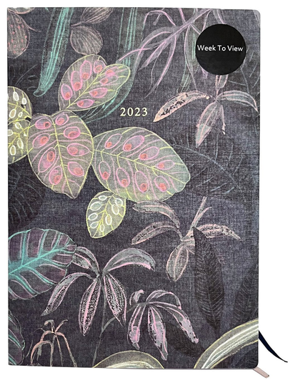 Argos Home Navy Palm Floral Week To Page Diary