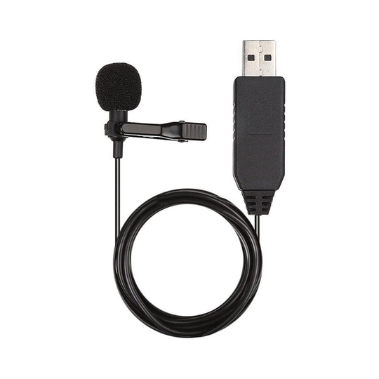 Mini Mic with USB Plug for Computer, USB Plug Interface Lapel Tie Clip Omnidirectional Condenser Microphone for Computer, Desktop, Laptop, PC