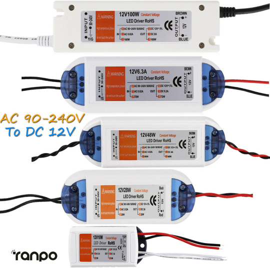 (DC 12V-8A-100W) LED Driver Adapter AC 220 -240V To DC 12V Transformer Power Supply For LED Strip