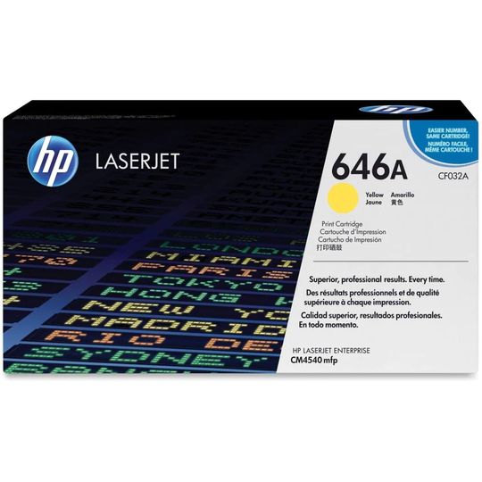 HP 646A Yellow Standard Capacity Toner 12.5K pages for Color LaserJet Enterprise