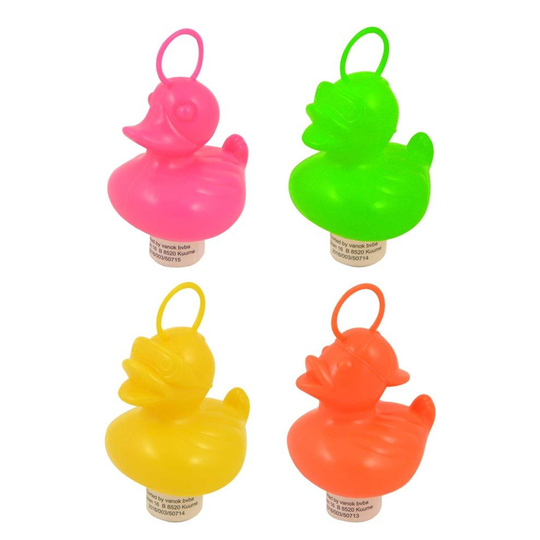 20 Weighted 7cm Plastic Ducks with Hooks - Assorted Colours