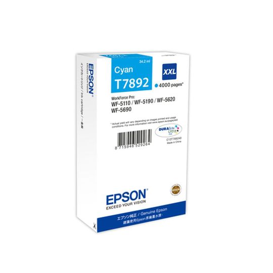 Epson Ink Medium Volume WF-5XXX Ink Cart XXL Cyan